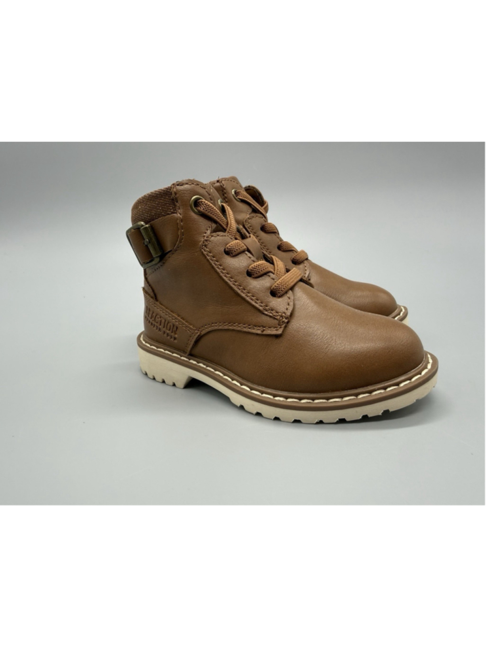 Kenneth Cole New York Pace Zamir Moto Boots Cognac brown color Toddler Size 6